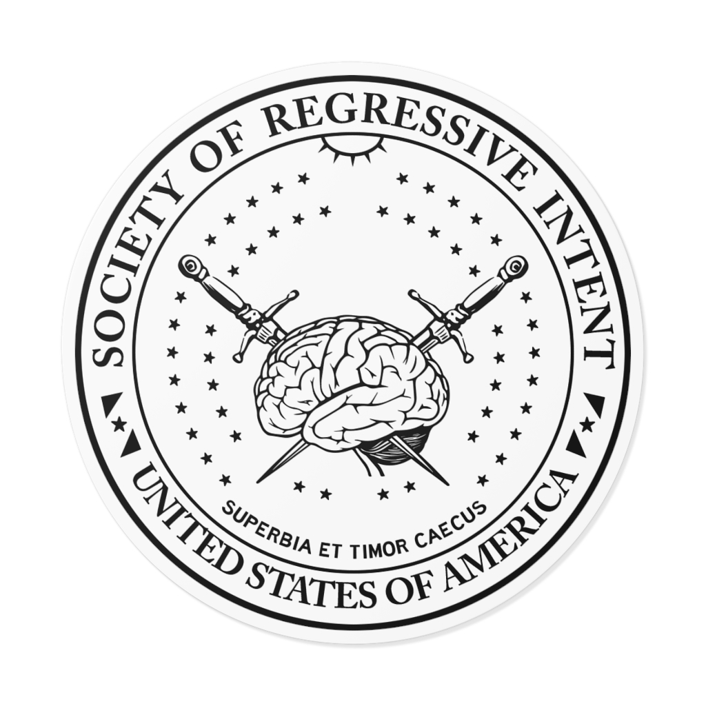 Society of Regressive Intent U.S. Seal Stickers