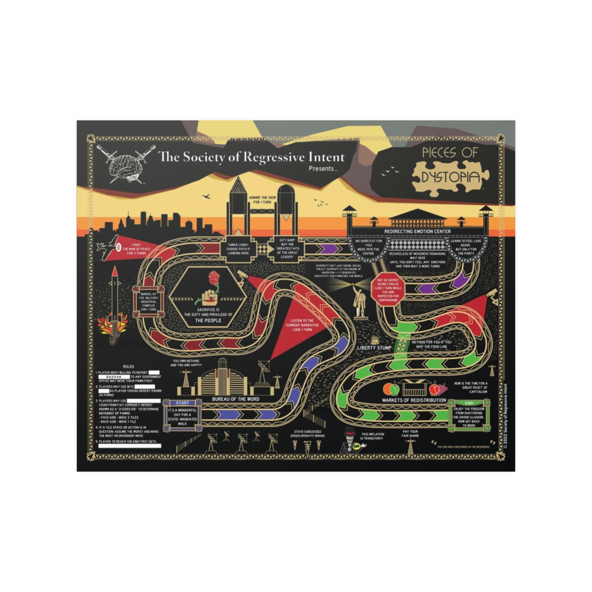 Pieces of Dystopia Satin Poster (20 by 16in.)